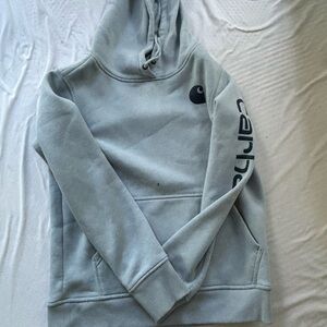 Carhartt Gray Pullover Sweater with Sleeve Graphics